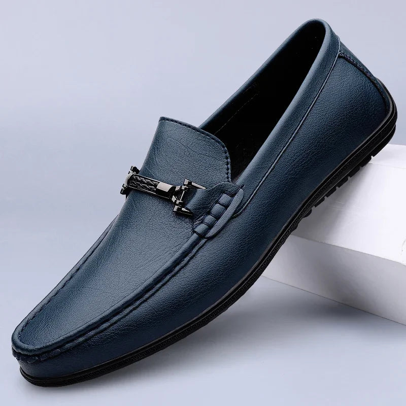 Luxury Brand Mens Loafers Fashion Spring Autumn Casual Shoes New Comfy Men Driving Flats Genuine Leather Moccasins Walking Shoes