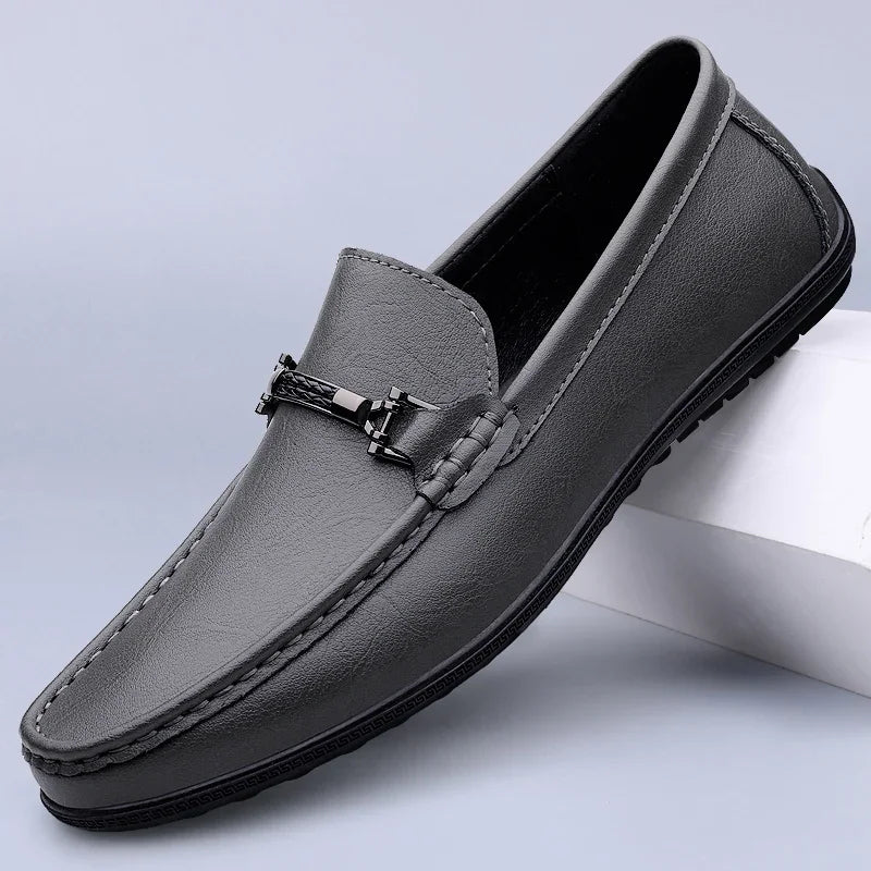 Luxury Brand Mens Loafers Fashion Spring Autumn Casual Shoes New Comfy Men Driving Flats Genuine Leather Moccasins Walking Shoes