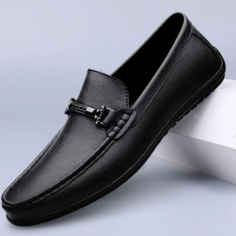 Luxury Brand Mens Loafers Fashion Spring Autumn Casual Shoes New Comfy Men Driving Flats Genuine Leather Moccasins Walking Shoes